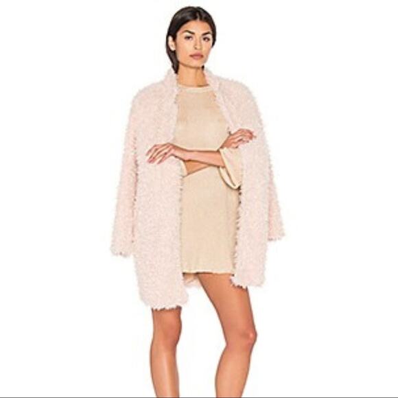 bishop + young Jackets & Blazers - Anthropologie Bishop and Young Vickey Teddy Coat Blush XS